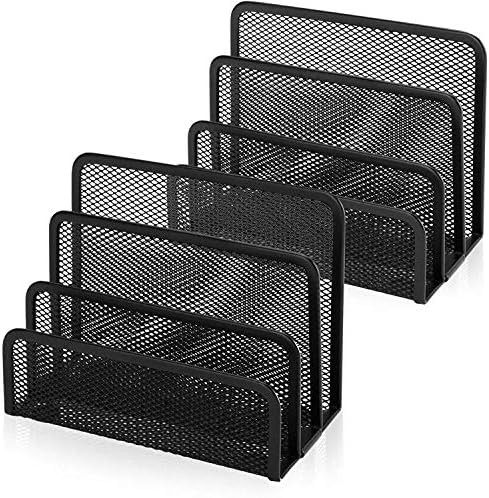 Wikkiv Desktop Mail Organizer 2 Packs Small File Letter sorter for Any Home or Office Desk File Orga | Amazon (US)