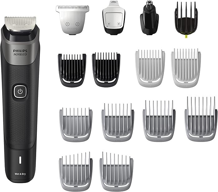 Philips Norelco Multigroom 5000 Series, All-in-One Trimmer and Hair Clipper, 18-Piece Men's Groom... | Amazon (US)