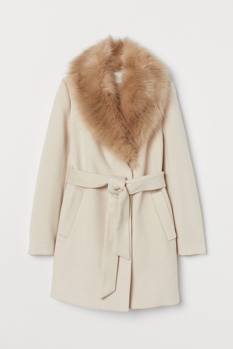 Coat with Faux Fur Collar | H&M (US + CA)