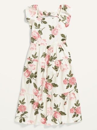 Floral-Print Tiered All-Day Maxi Dress for Girls | Old Navy (US)
