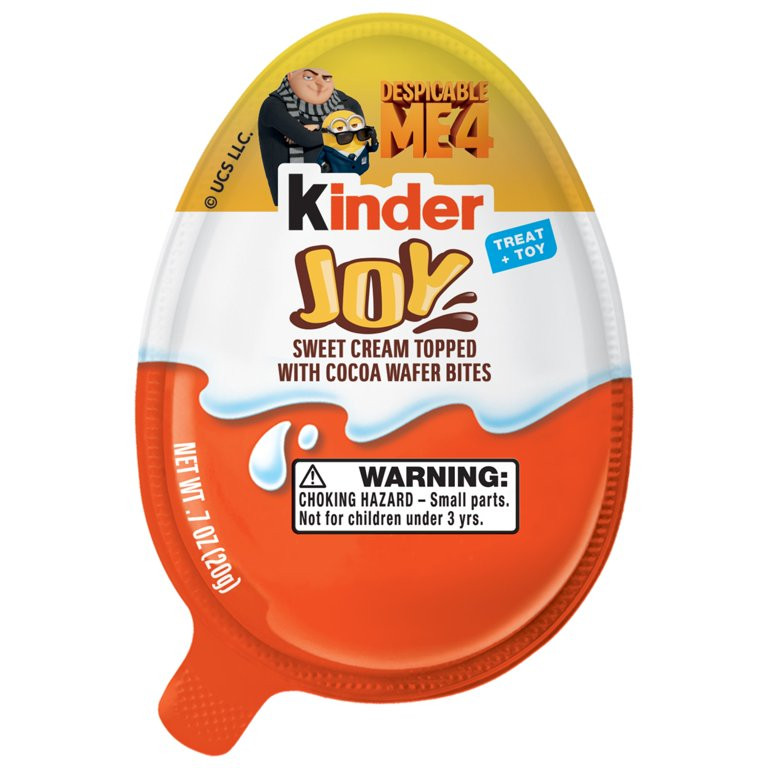 Kinder Joy Egg, ILLUMINATION's Despicable Me 4, Sweet Cream and Chocolatey Wafers, 0.7 oz | Walmart (US)