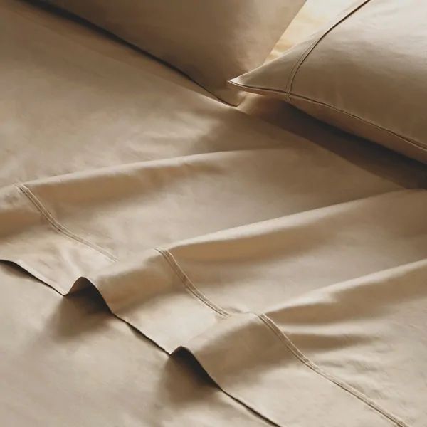 Brielle Home Viscose from Bamboo Sateen Bed Sheet Set - Charcoal - Queen | Bed Bath & Beyond