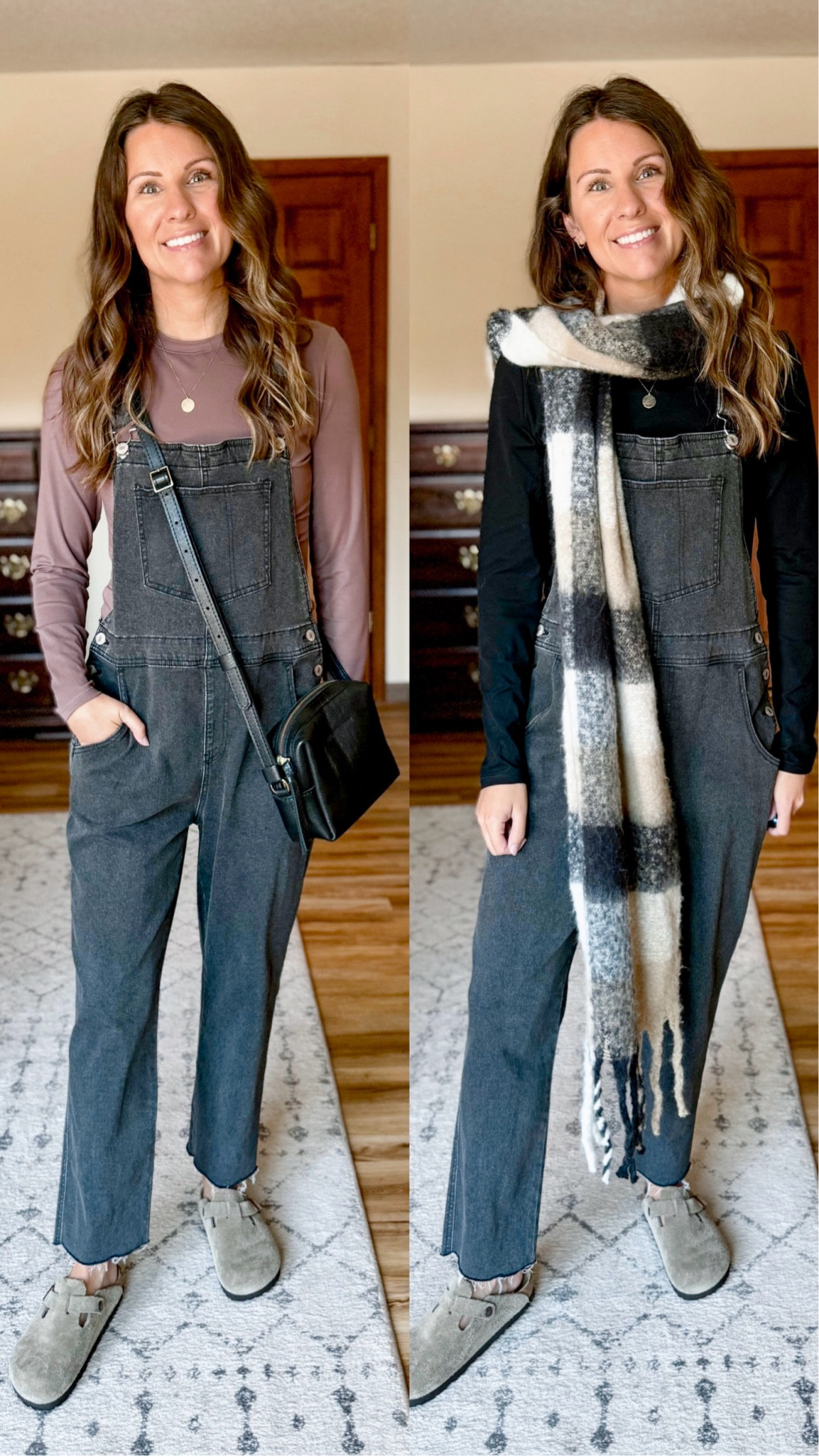 Wearing size medium in the tops (in pimento & jet black colors). I like to size up for a comfy fit! I also linked my favorite seamless bra to wear under tops like this.

Wearing size xs in iconic black in the overalls (I cut them off). 

My scarf is older so I linked similar options! 


#LTKFindsUnder50 #LTKFindsUnder100 #LTKSeasonal