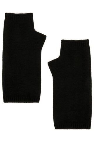 Jenni Kayne Fingerless Cashmere Gloves in Black | FWRD 