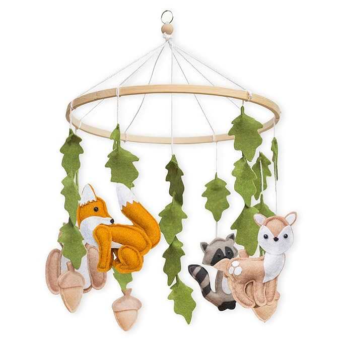 First Landings Baby Mobile for Crib - Forest Animal Nursery Mobiles - Gender Neutral Baby Nursery... | Amazon (US)