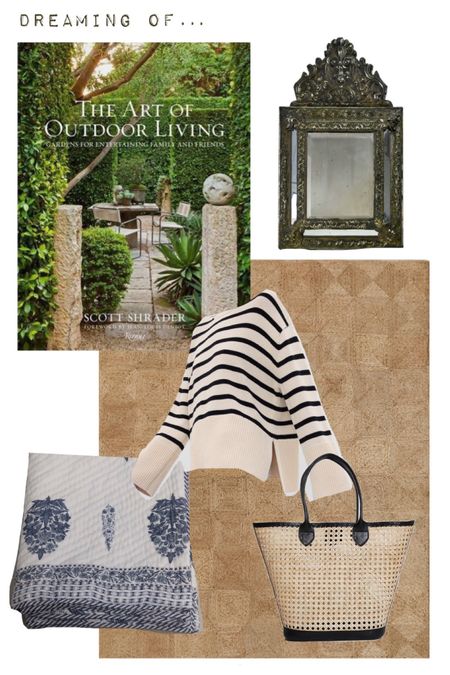 Dreaming of…The Art of Outdoor Living coffee table book, antique mirror, striped cotton sweater, jute rug, quilt & summer tote 

#LTKstyletip #LTKhome #LTKSeasonal