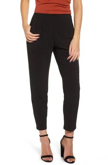 Women's Leith Pleat Front Trousers, Size X-Small - Black | Nordstrom