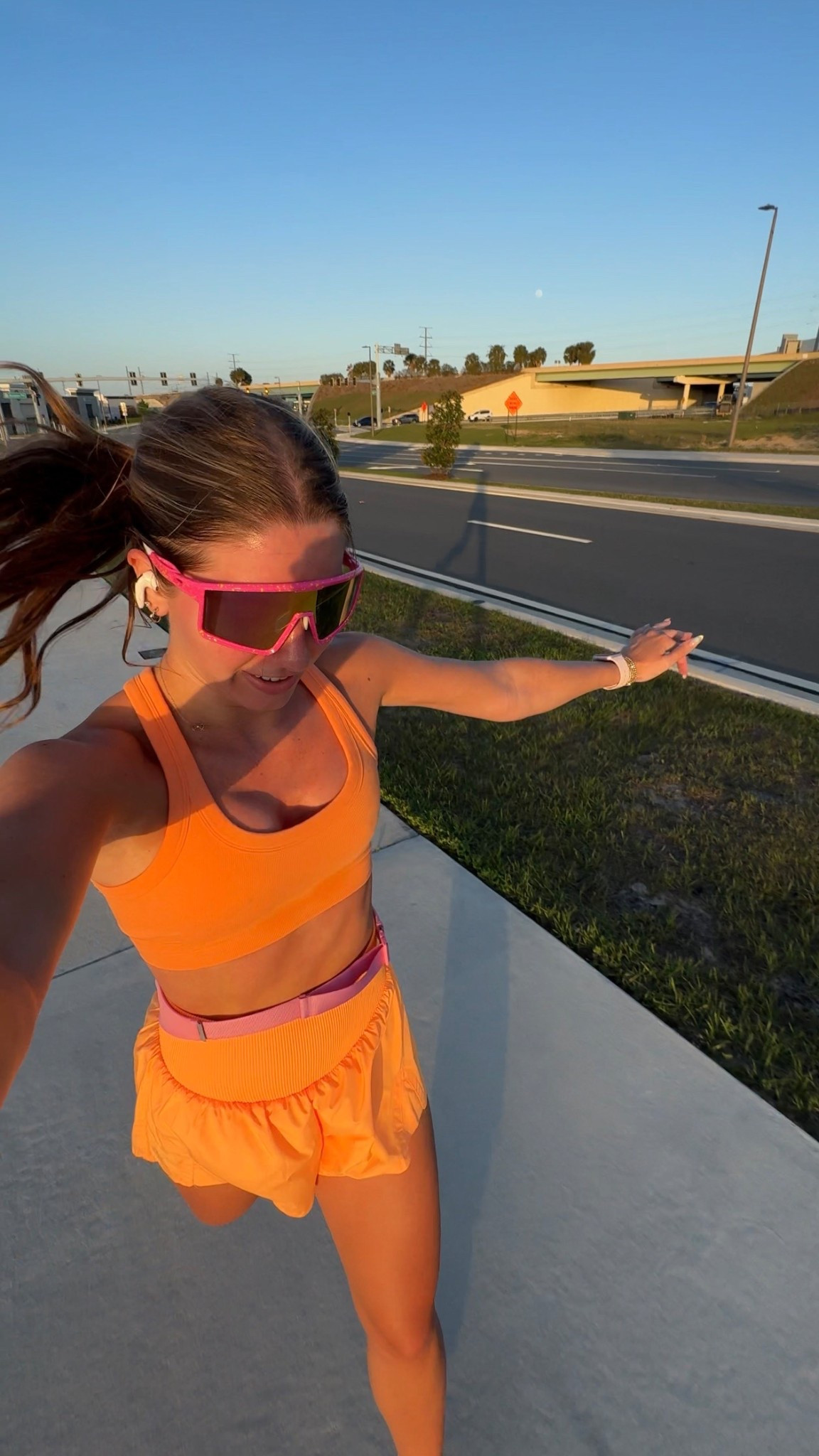 Bright orange cute workout running set! Sports bra and shorts are the perfect color for spring

#LTKActive #LTKfitnessgoals #LTKootd