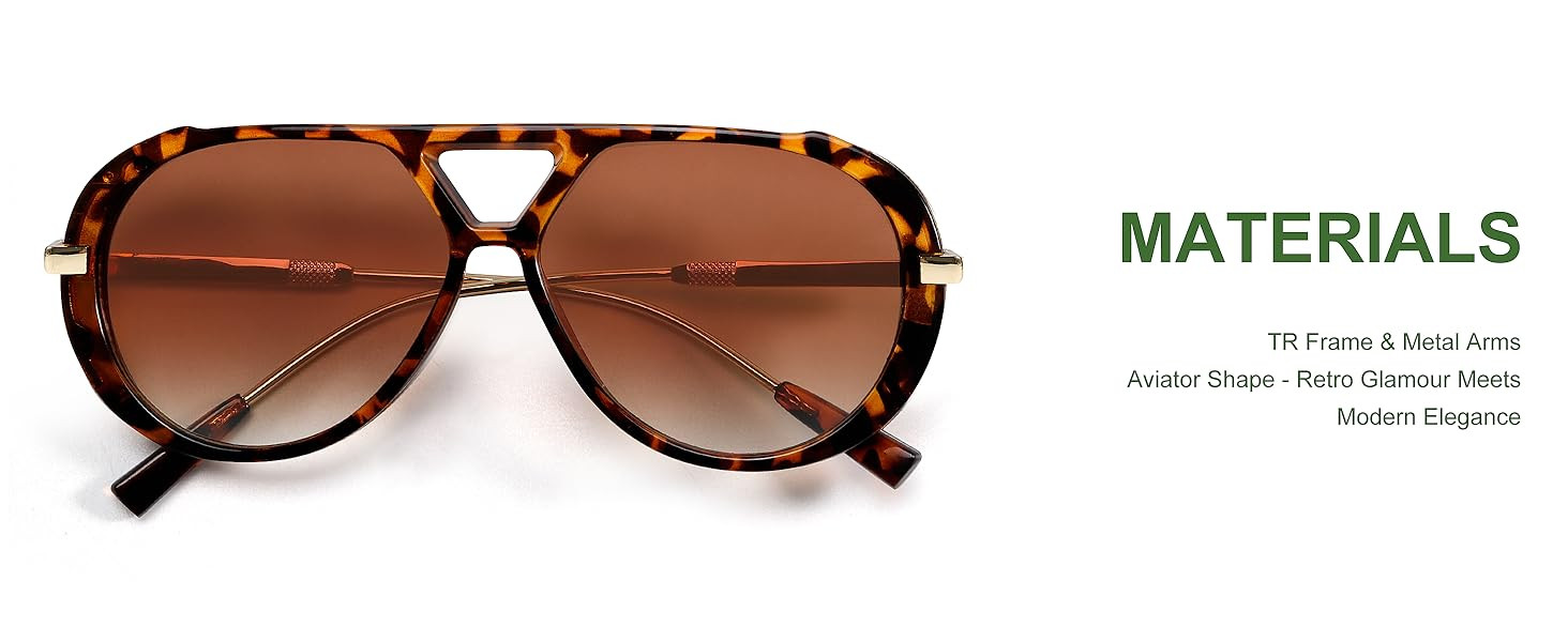 Retro Gold Aviator Sunglasses for Women Men, 2025 Metal Oversized 70s Aviators Black Sun Glasses | Amazon (US)