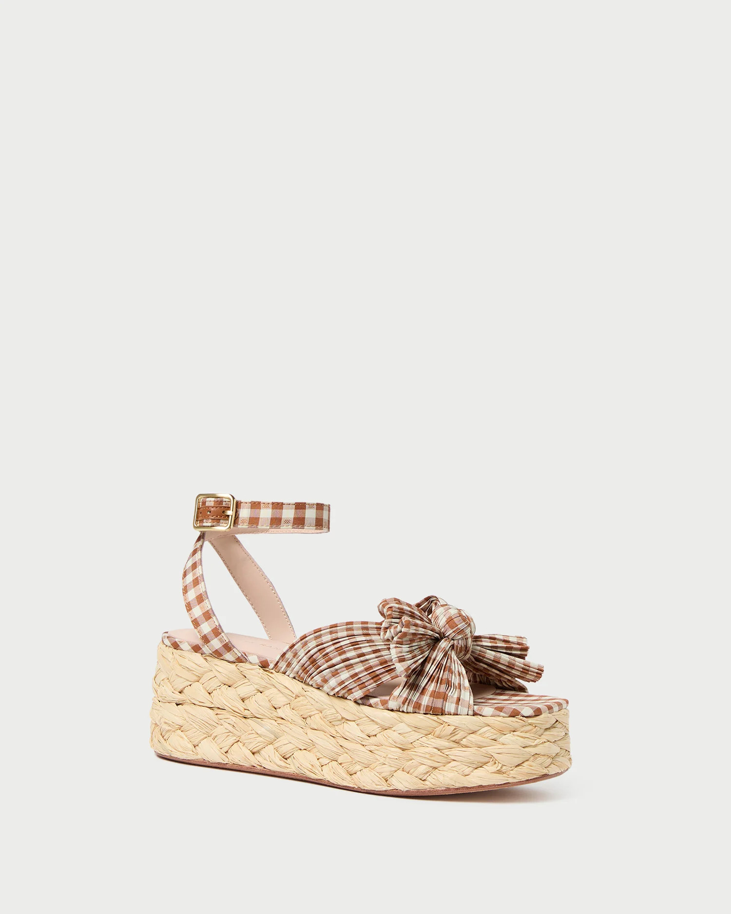 Gaby Brown Gingham Bow Espadrille | Loeffler Randall
