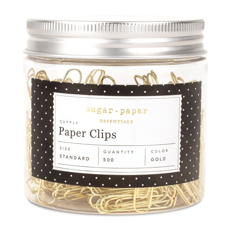 500ct Standard Paper Clips Gold - Sugar Paper Essentials | Target