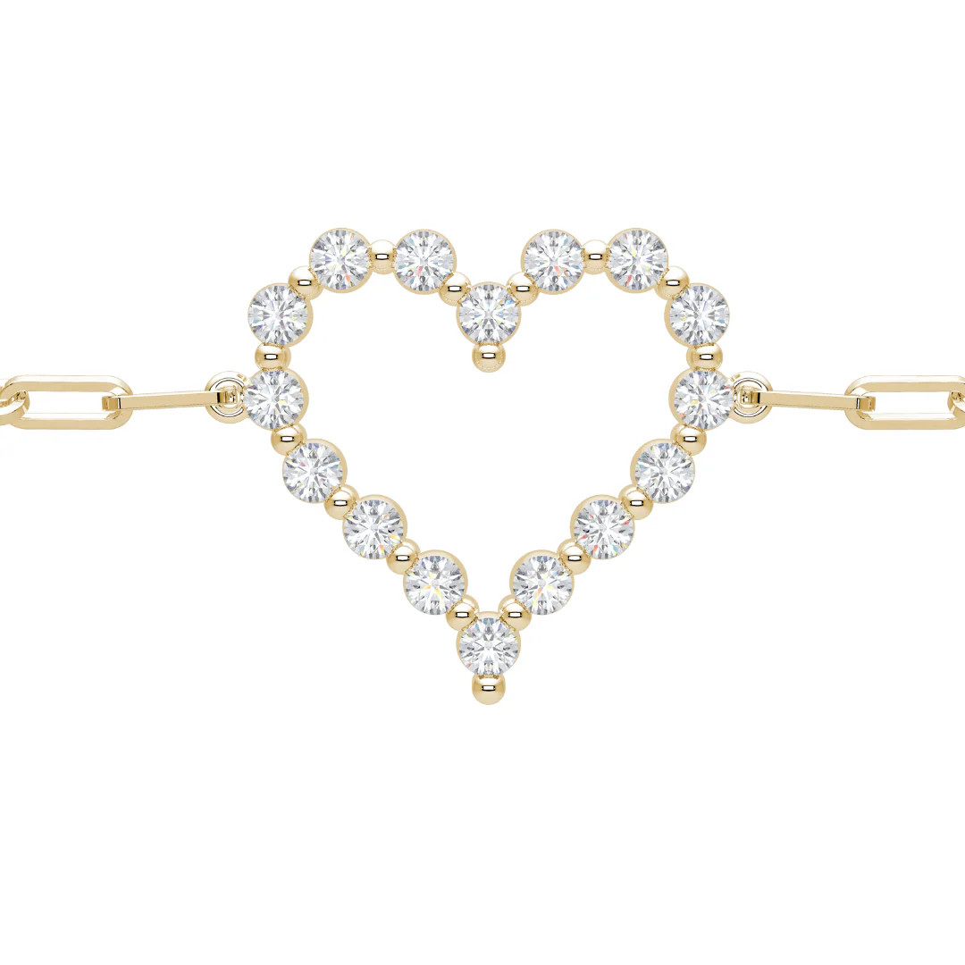 Little Posie Charlie Cloud® Floating Diamond Heart Bracelet 0.56 ctw | RW Fine Jewelry