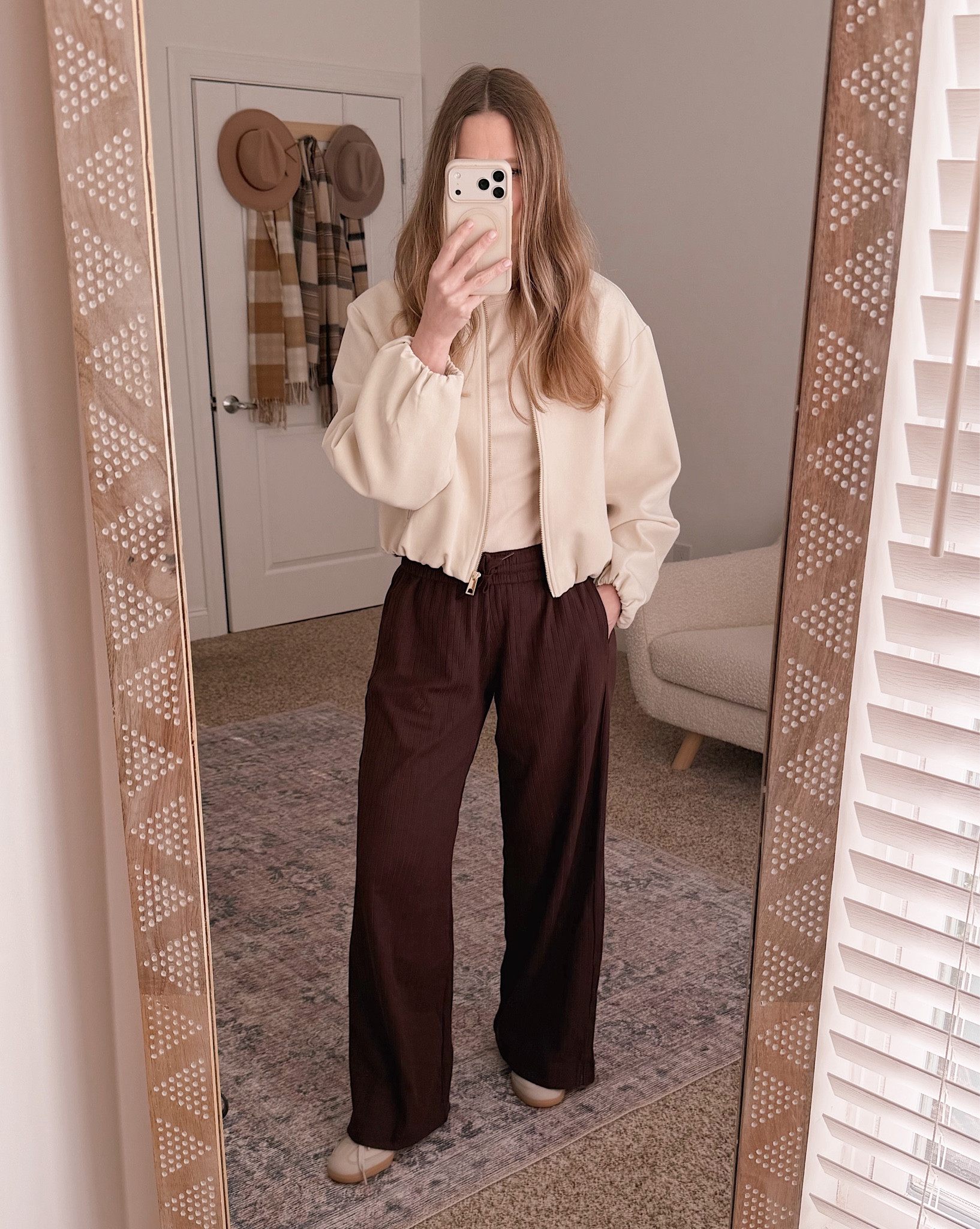 These brown pants are such a good find. The fabric drapes beautifully, they feel lightweight but polished, and they work just as well styled casually as they do dressed up with a jacket or sweater.

brown pants outfit, wide leg pants women, fall neutral outfit, winter neutral outfit, elevated casual style, everyday chic outfit, comfortable workwear women, teacher outfit ideas, brown and cream outfit

#LTKOver40 #LTKHoliday #LTKSeasonal
