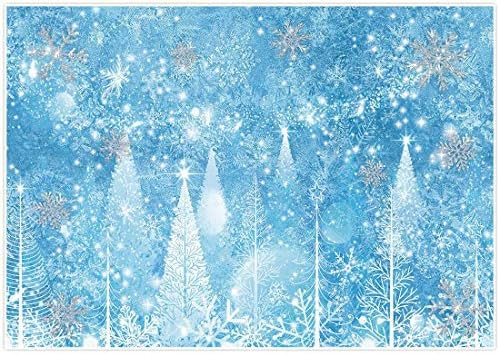 Allenjoy 7x5ft Blue Winter Snowflake Forest Backdrop for Portrait Photography Pictures Newborn Ba... | Amazon (US)