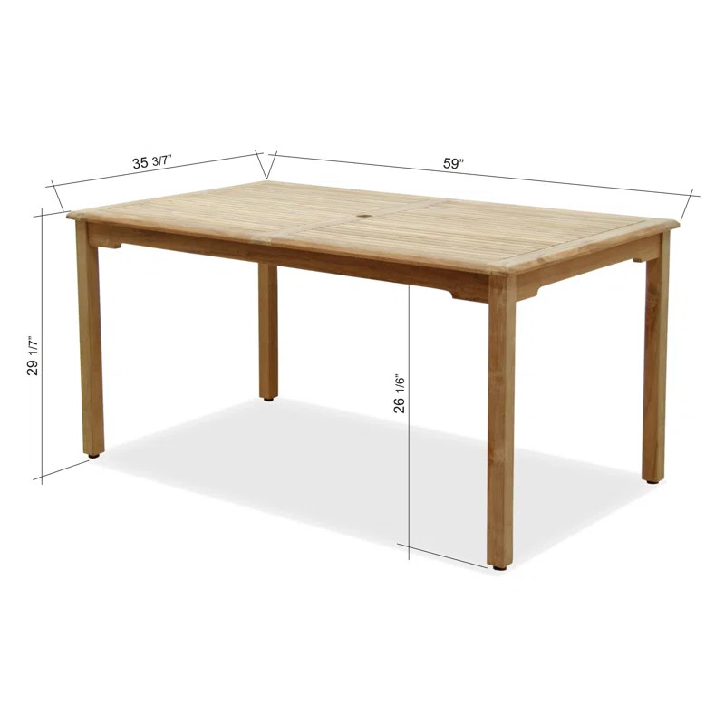 Sonlin Rectangular 4 - Person 59'' L Outdoor | Wayfair North America