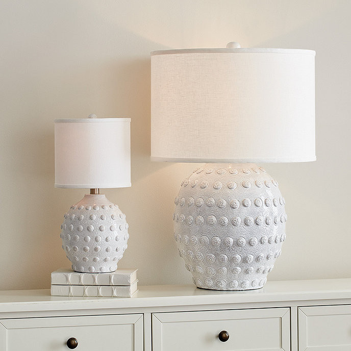 Greer Textured Grey Table Lamp with Shade | Ballard Designs, Inc.