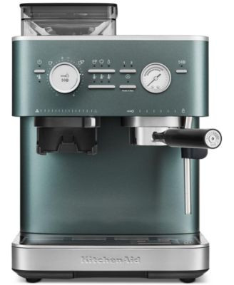 KitchenAid Semi Automatic Espresso Machine with Burr Grinder, KES6551 - Macy's | Macy's