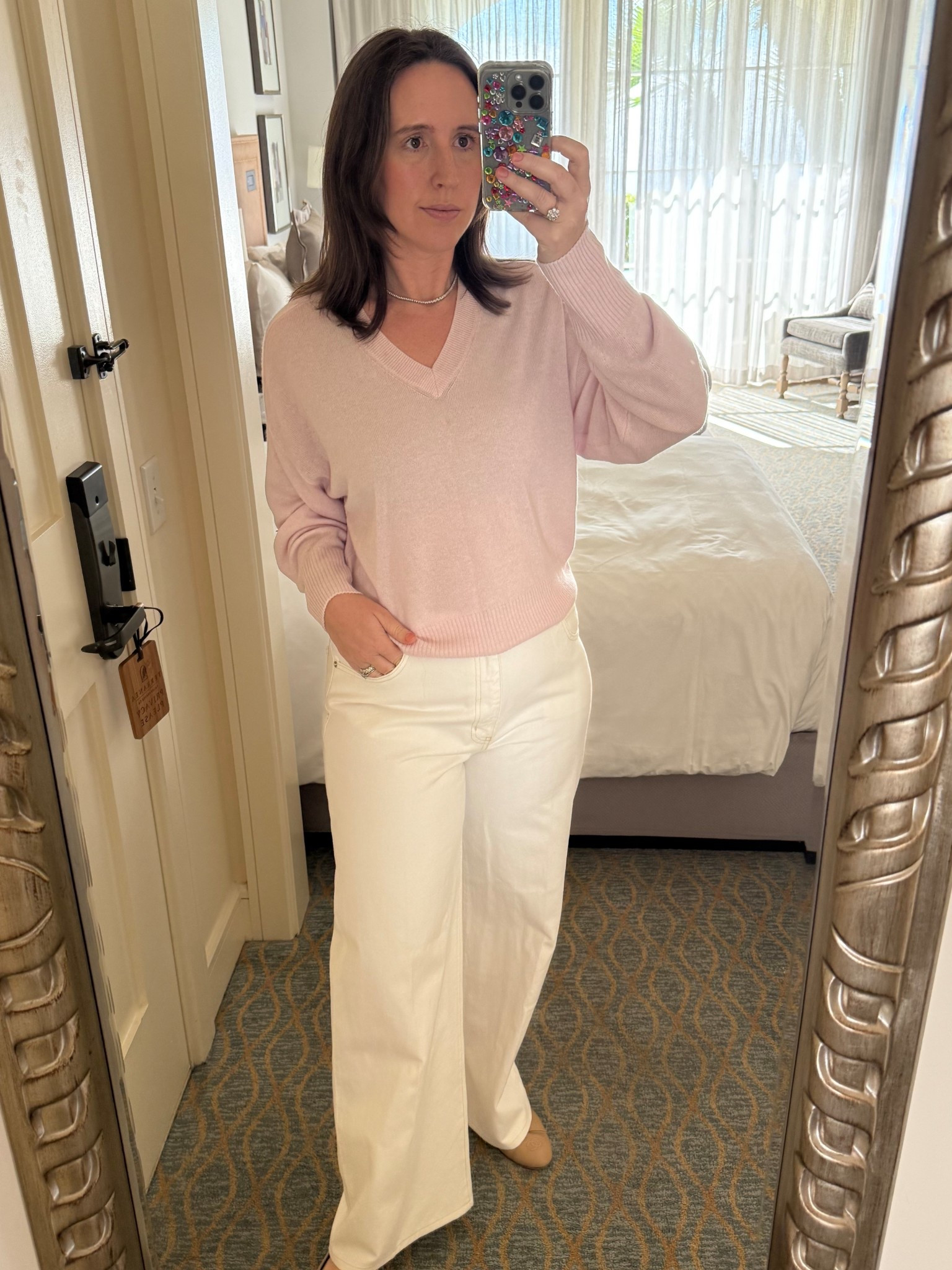 Absolutely love this outfit I wore at my work meeting. Perfect business casual. I had to get the jeans tailored a bit and they turned out great  

#LTKWorkwear #LTKMidsize #LTKootd