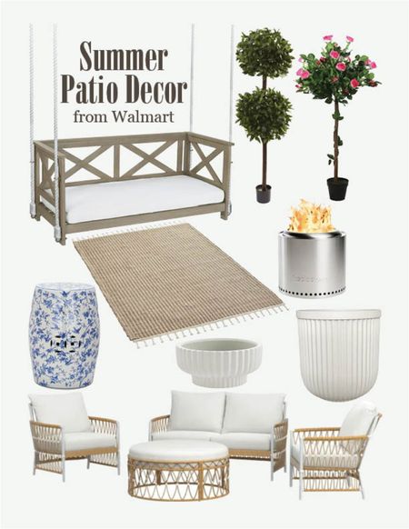 Summer patio decor from Walmart // Home decor // Patio furniture // Outdoor decor

#LTKstyletip #LTKhome #LTKSeasonal