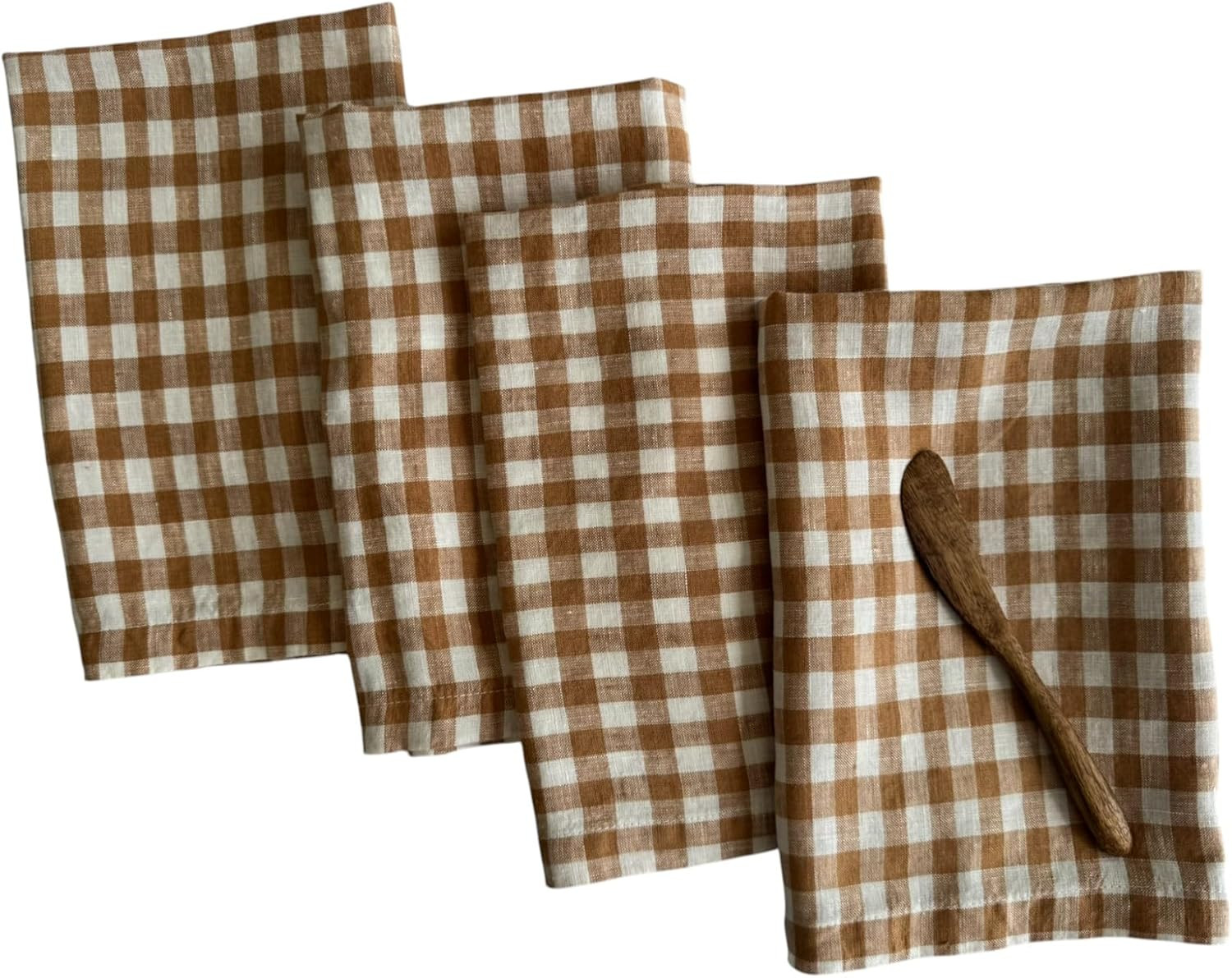 Linen Napkins – 100% French Flax – Stonewashed Pure Linen Cloth Napkins – Mitered Corners ... | Amazon (US)