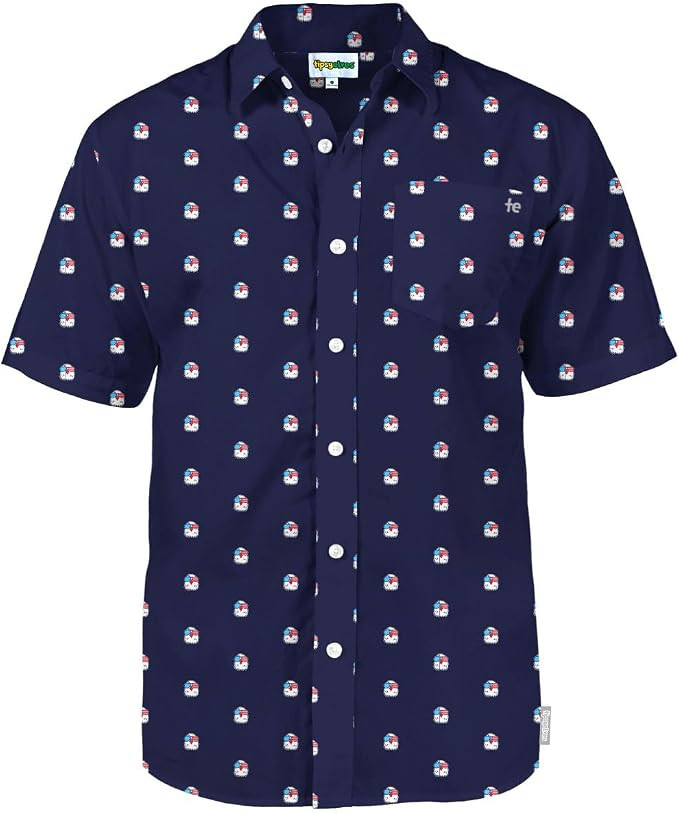 Tipsy Elves Patriotic Shirts for Men - USA Short Sleeve Button Up American Flag Shirts for Men fo... | Amazon (US)