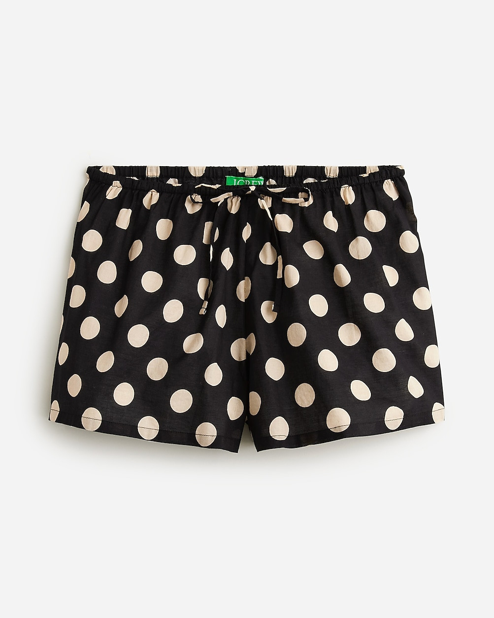 Cotton voile beach short in dot print | J. Crew US