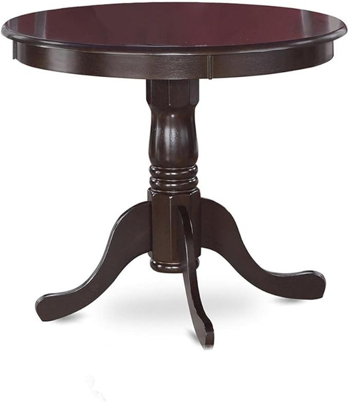 East West Furniture ANT-CAP-TP Antique Dining Room Table - a Round kitchen Table Top with Pedesta... | Amazon (US)