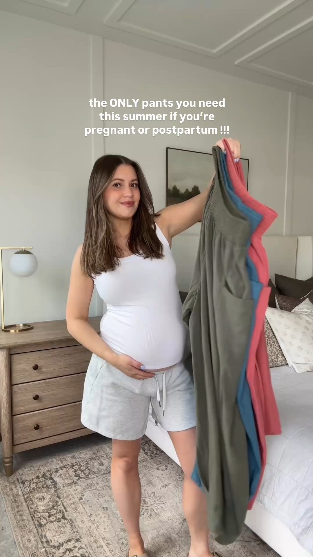 Wearing a medium in the pants and a medium in the white tank! Perfect summer uniform for the pregnant or postpartum moms! 

Maternity style, baby bump, pregnancy

#LTKWatchNow #LTKFindsUnder50 #LTKBump