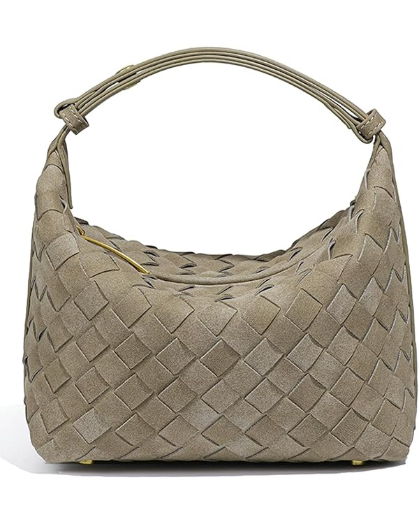 Slouchy Suede Woven Hobo Bags Women Cute Underarm Shoulder Bag Crescent Crossbody Purses Travel S... | Amazon (US)
