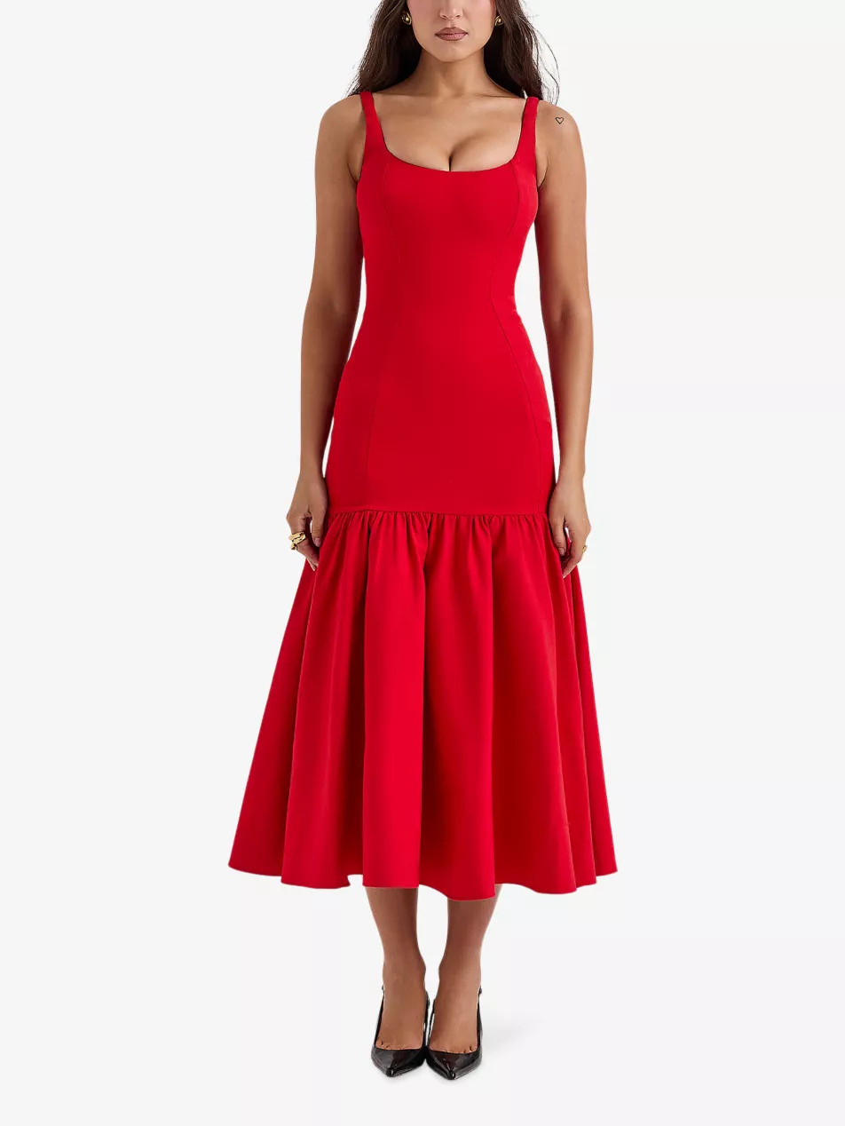 Amore dropped-waist woven maxi dress | Selfridges