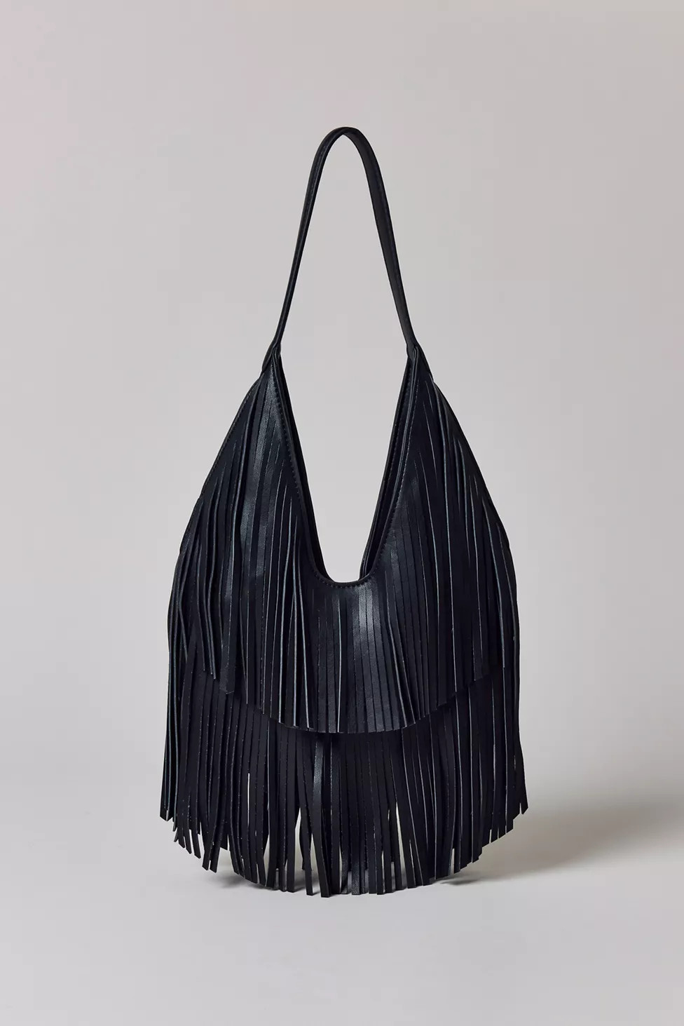 Silence + Noise Fringe Faux Leather Hobo Bag | Urban Outfitters (US and RoW)