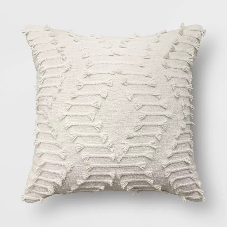 Chenille Diamond Patterned Square Throw Pillow - Threshold™ | Target