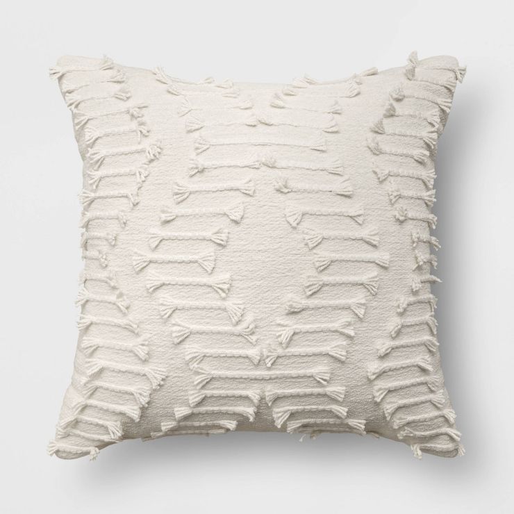 Chenille Diamond Patterned Square Throw Pillow - Threshold™ | Target
