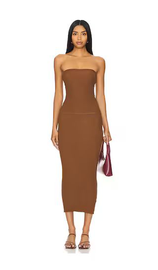 Gracie Maxi Skirt Set in Dark Camel | Revolve Clothing (Global)