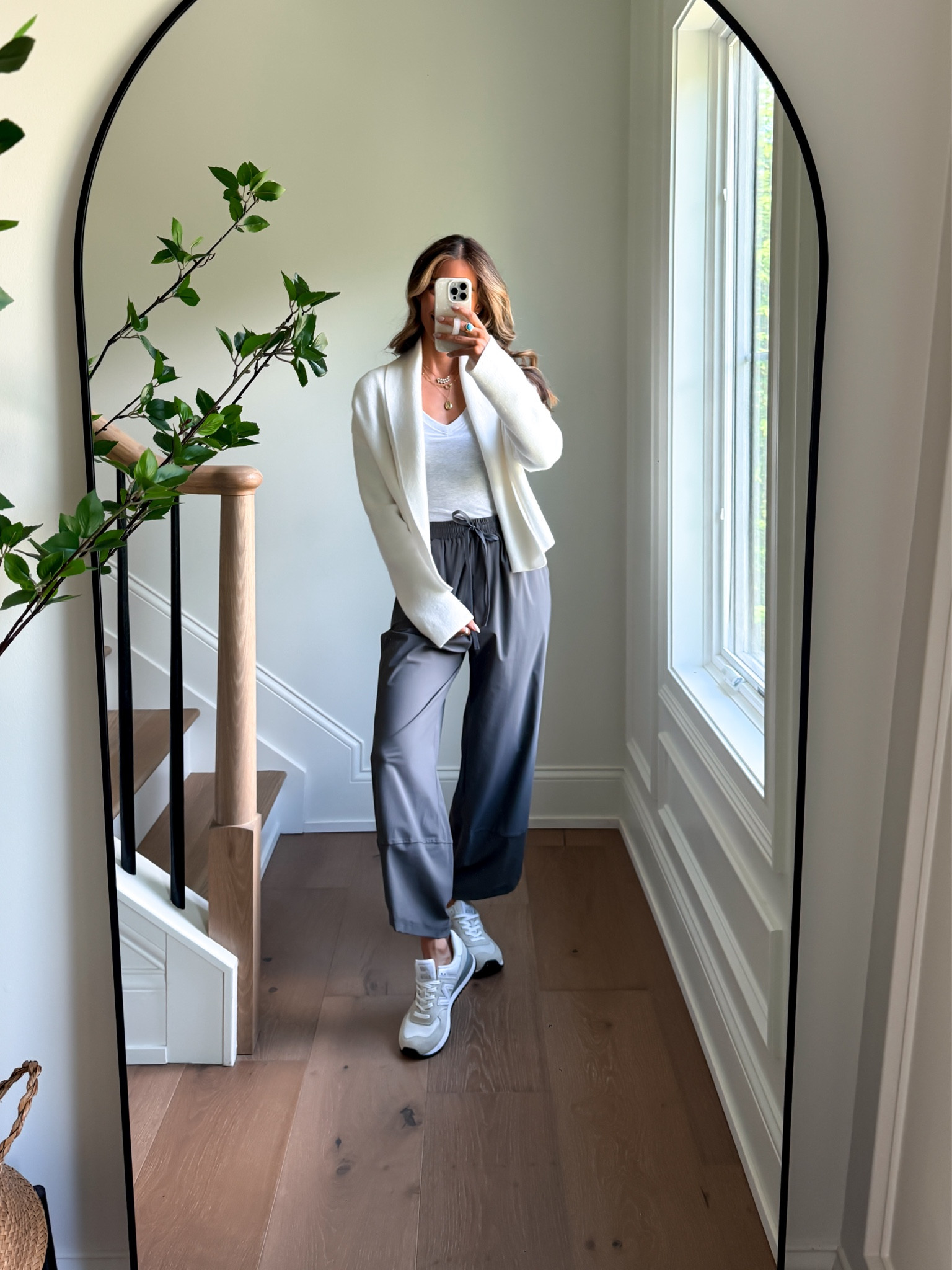 Wearing a size small in drapey pants, cardigan and xsmall built in bra t-shirt

#LTKootd #LTKfitnessgoals #LTKgrwm