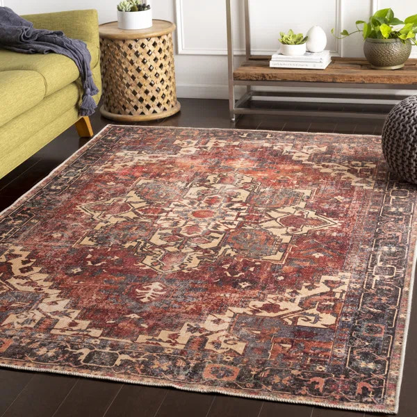 Mya Oriental Red/Brown/Black Area Rug | Wayfair North America