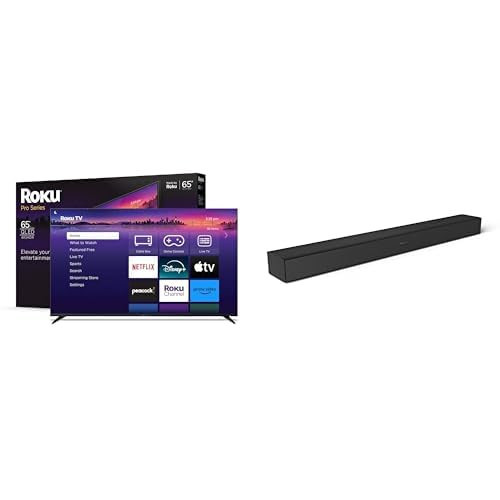 Roku Smart TV - 65-Inch Pro Series QLED RokuTV & Wireless Soundbar Bundle | Amazon (US)