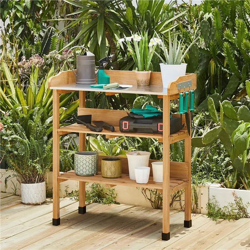 Fir Wood Potting Bench | Wayfair North America