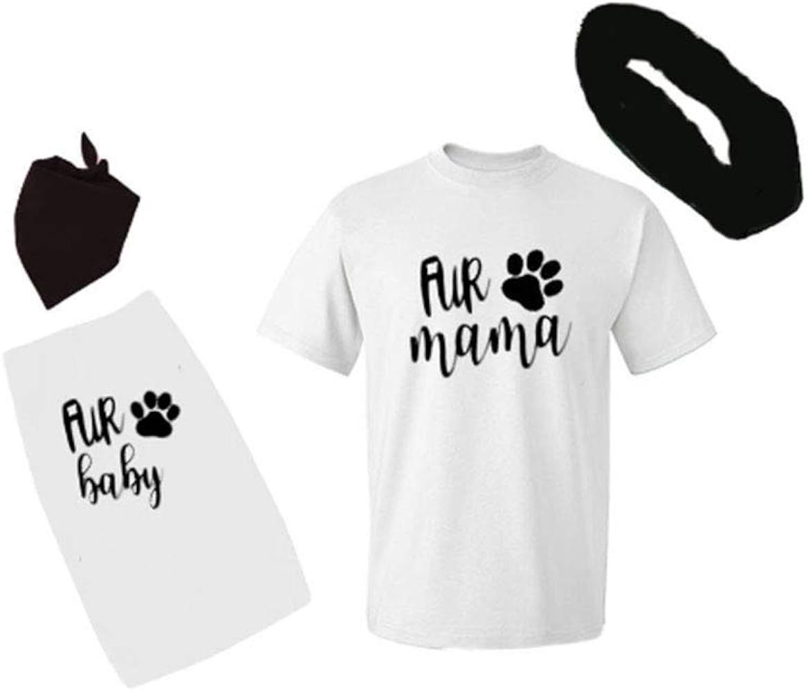 Matching Dog and Owner Tshirts, Gift Set - Fur Mama/Fur Baby | Amazon (US)