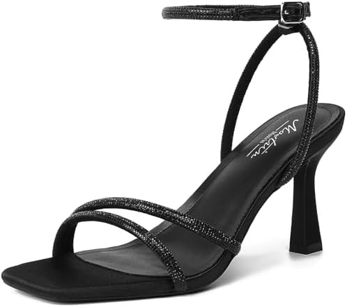 Mostrin Womens Sandals Strappy Heels for Women Ankle Strap Lace Up Heels Square Open Toe Heels Ti... | Amazon (US)