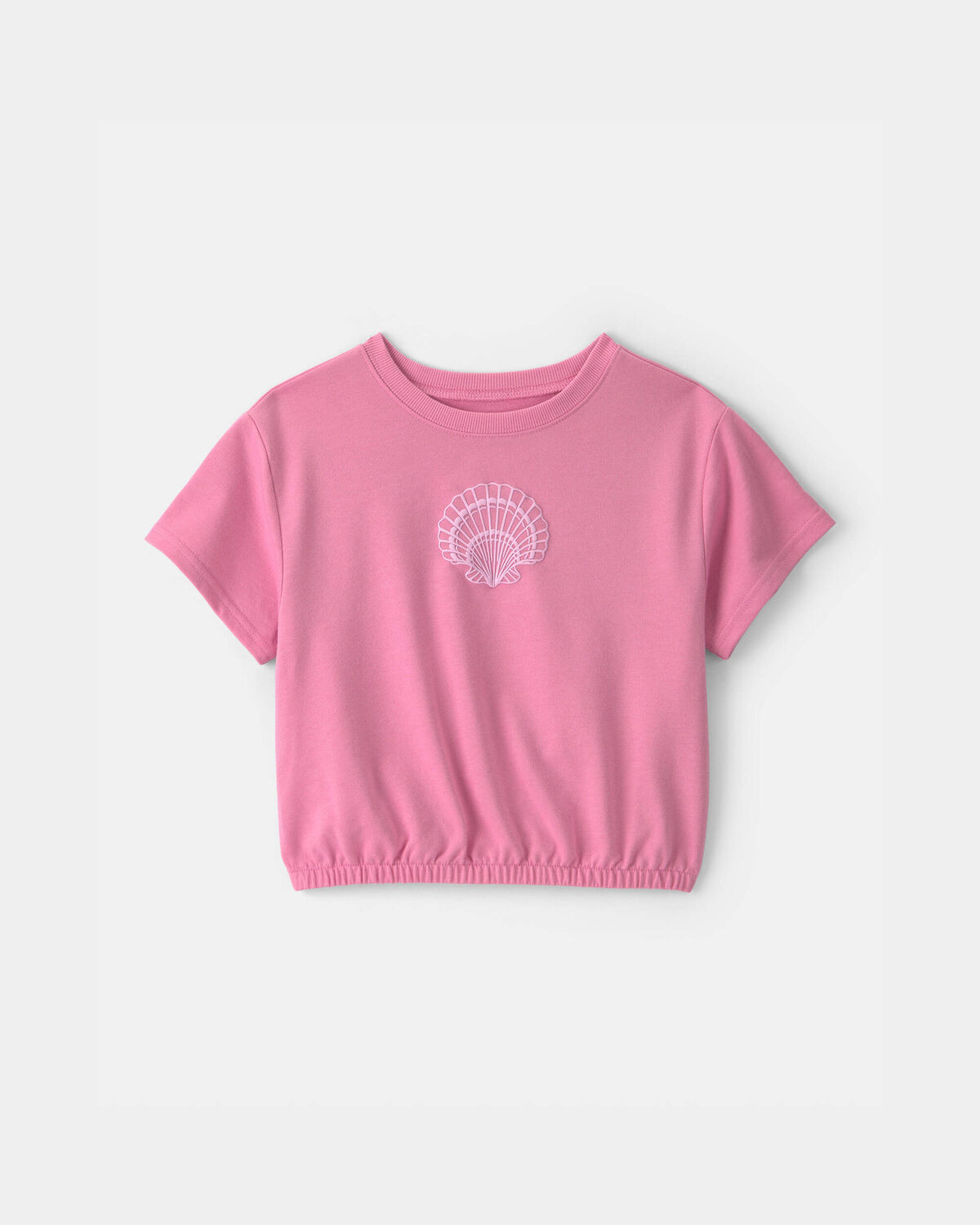 Girls Seashell French Terry Top - Pink | Carter's Inc