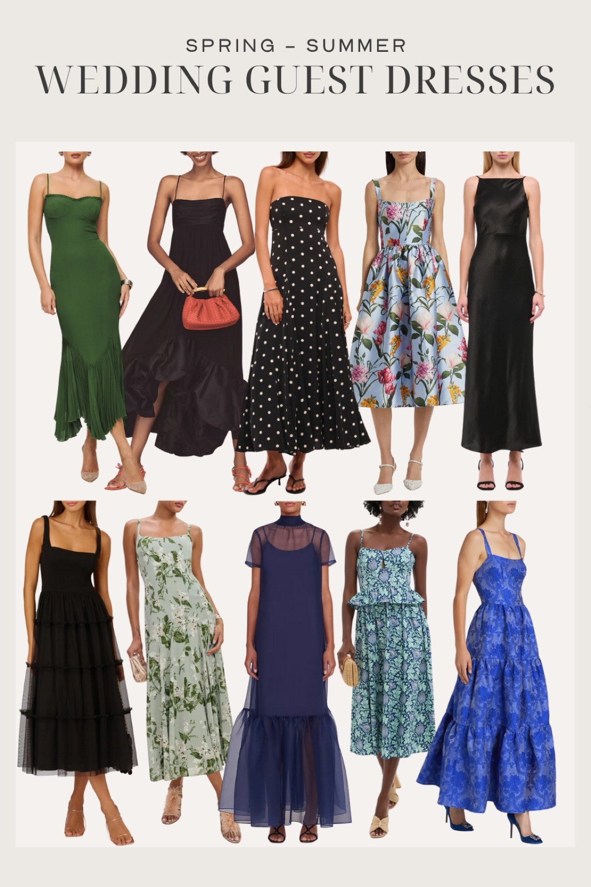 Spring and summer wedding guest dresses 

#LTKSeasonal #LTKWedding