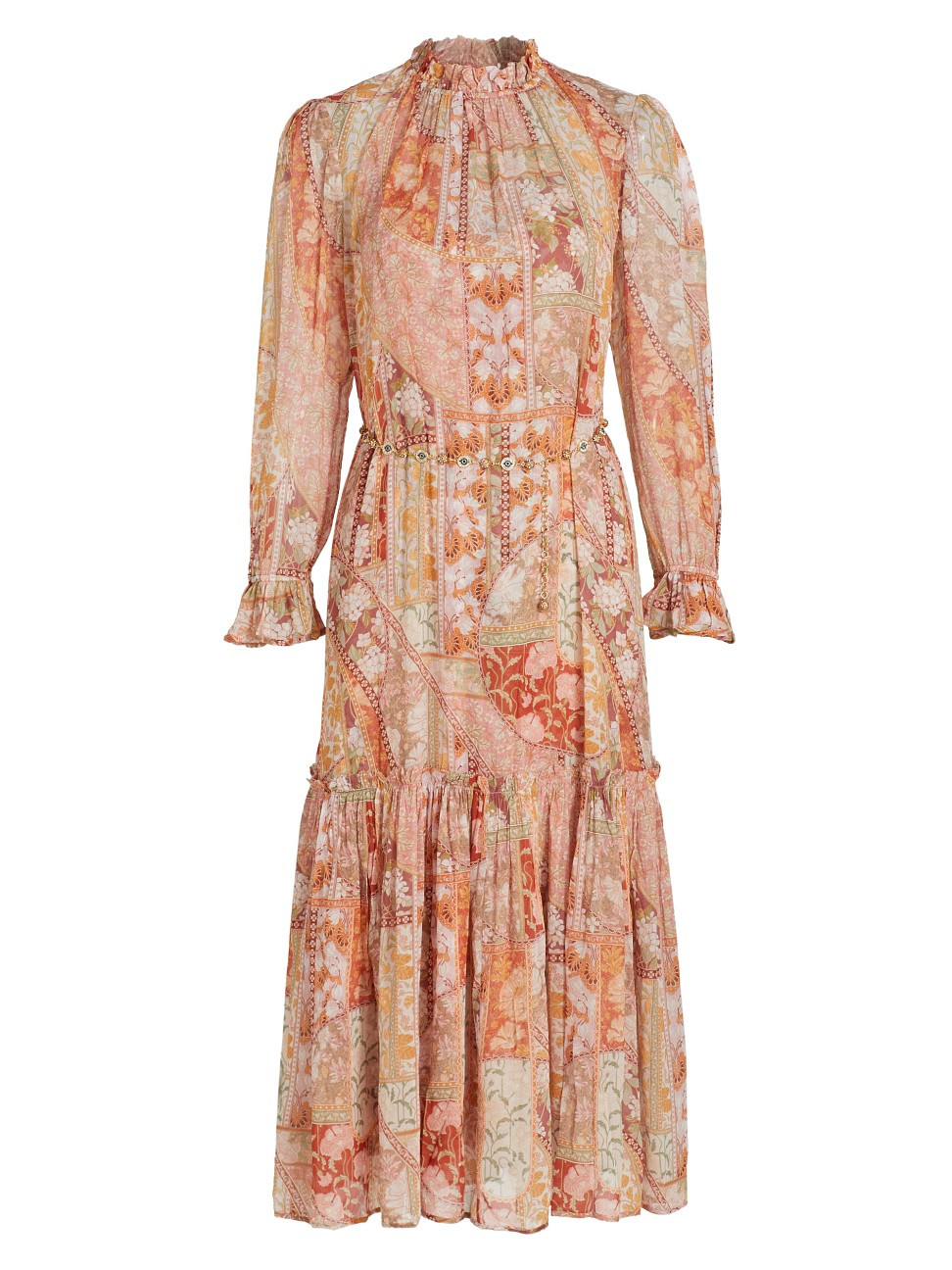 Women's Kaleidoscope Tubular Midi-Dress - Red Swirl Floral - Size 2 | Saks Fifth Avenue