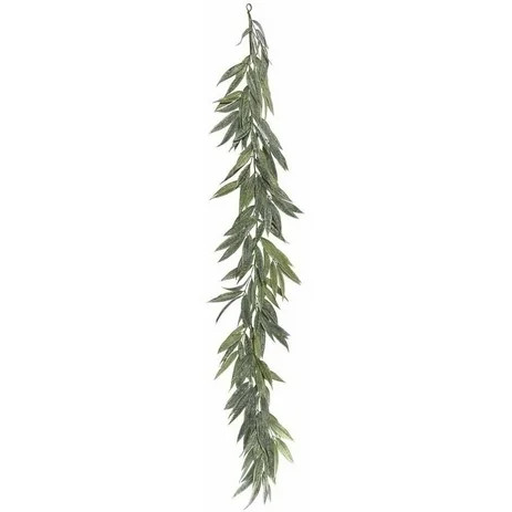 Vickerman 6' Artificial Green Muddy White Willow Garland | Walmart (US)