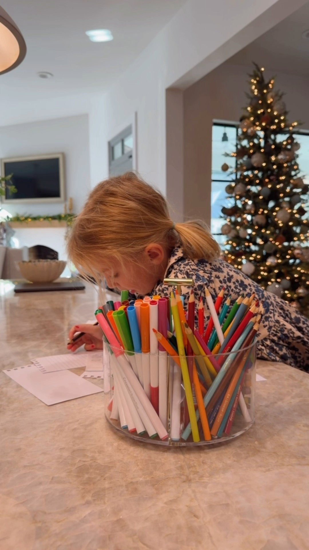 Our color caddy that we use daily! Great to have on hand if you have lots of kids coming for the holiday! 