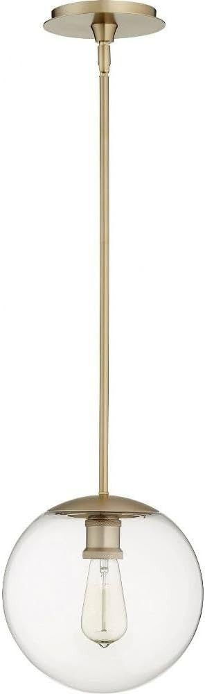 Quorum 80-10-80 Transitional One Light Pendant in Brass - Antique Finish, | Amazon (US)