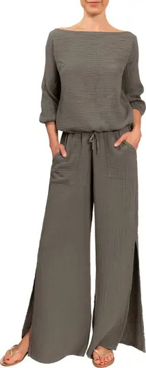 Riley Gauze Split Hem Pants | Nordstrom