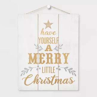 Have Yourself a Merry Little Christmas Hanging Sign White - Wondershop™ | Target