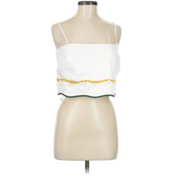 Antonio Melani x The Nat Note White Silvie‎ Scallop Top Sz 12 NWT $129 | Poshmark