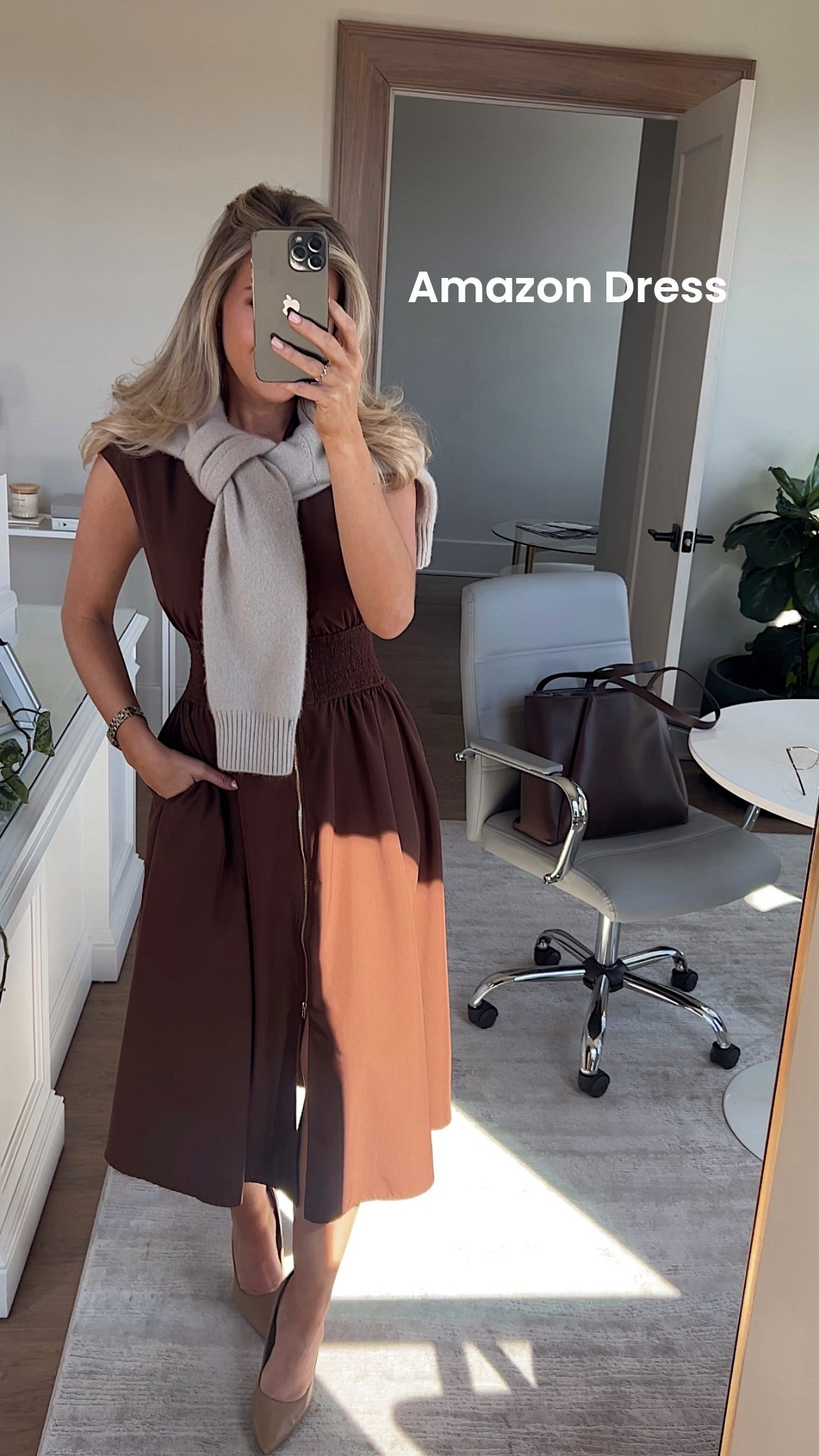 This is such a pretty, classy dress for the office! Perfect for transitioning into spring! All from Amazon! 

Brown midi dress, capsule wardrobe, office outfits, spring outfit, spring dresses 

#LTKSpringSale #LTKWorkwear